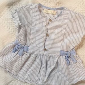 Zara striped shirt with bows